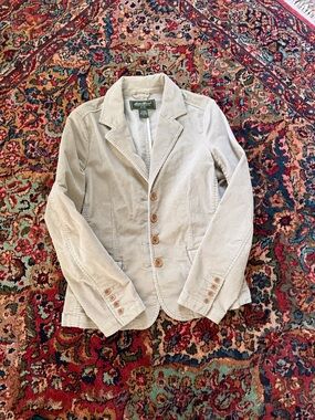Vintage Eddie Bauer Women's Light green Corduroy Blazer